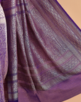 Purple Brocade Saree in Georgette