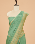 Pista Green Butta Saree In Georgette