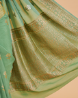 Pista Green Butta Saree In Georgette