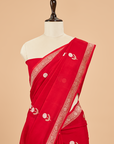 Red Butta Saree In Georgette