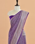 Purple Brocade Saree in Georgette