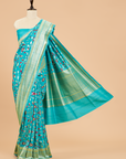 Firozi Jaal Saree in Georgette Tussar