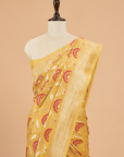 Yellow Jaal Saree in Georgette Tussar