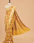 Yellow Jaal Saree in Georgette Tussar
