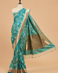 Firozi Butta Saree in Silk