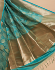Firozi Butta Saree in Silk