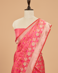 Strawberry Pink Butta Saree in Silk