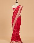 Rani Pink Butta Saree in Silk