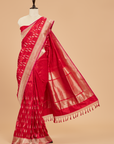Rani Pink Butta Saree in Silk