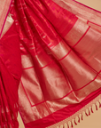 Rani Pink Butta Saree in Silk