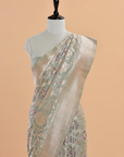 Light Green Jaal Saree in Silk