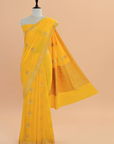 Yellow Butta Saree In Georgette