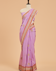 Lavender Butta Saree In Georgette