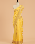 Yellow Butta Saree In Muslin Silk