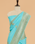 Firozi Butta Saree In Muslin Silk