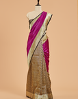 Magenta Patli Pallu Saree in Silk