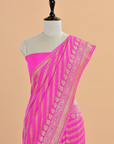 Rani Pink Lehariya Saree in Georgette