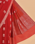 Red Butta Saree In Georgette