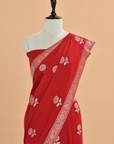 Red Butta Saree In Georgette