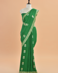 Green Butta Saree In Georgette