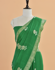 Green Butta Saree In Georgette