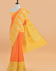 Yellow Jaal Saree In Georgette