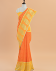 Yellow Jaal Saree In Georgette