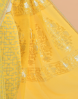 Yellow Jaal Saree In Georgette