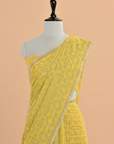 Yellow Jaal Saree In Georgette
