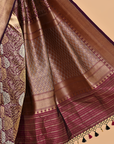 Magenta Brocade Saree In Silk