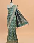 Rama Green Jaal Saree in Silk