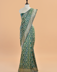 Rama Green Jaal Saree in Silk