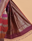 Maroon Rangkat Saree in Silk