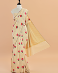 Off White Butta Saree In Georgette