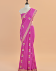 Pink Butta Saree In Georgette