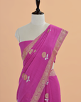 Pink Butta Saree In Georgette