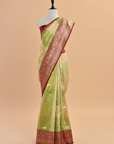 Pista Green Butta Saree in Silk