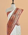 Off White Butti Saree in Silk