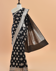 Black Butta Saree in Silk