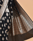 Black Butta Saree in Silk