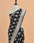 Black Butta Saree in Silk
