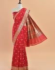 Red Butti Saree in Silk