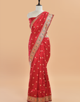 Red Butti Saree in Silk