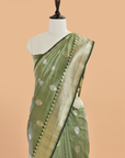 Green Brocade Saree In Silk