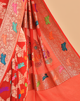 Red Jaal Saree in Georgette