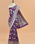 Purple Jaal Saree in Georgette Tussar