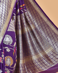 Purple Jaal Saree in Georgette Tussar