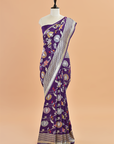 Purple Jaal Saree in Georgette Tussar