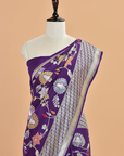 Purple Jaal Saree in Georgette Tussar