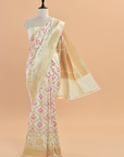 Off White Jaal Saree in Silk